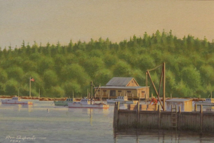 Ron Saporito, "Stonington Harbor, Maine", Acrylic, $600