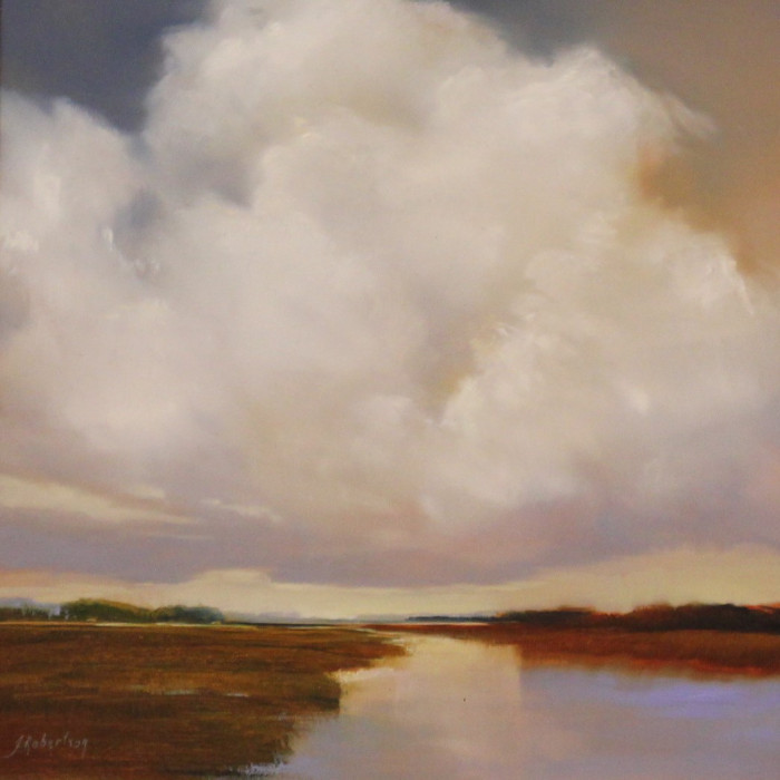 Janine Robertson, "Billowing", Oil on Copper, $1,100