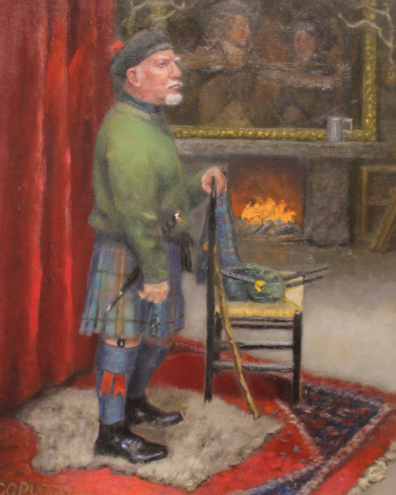 Catherine Puccio, "Scottish Warrior(s)", Oil, $950