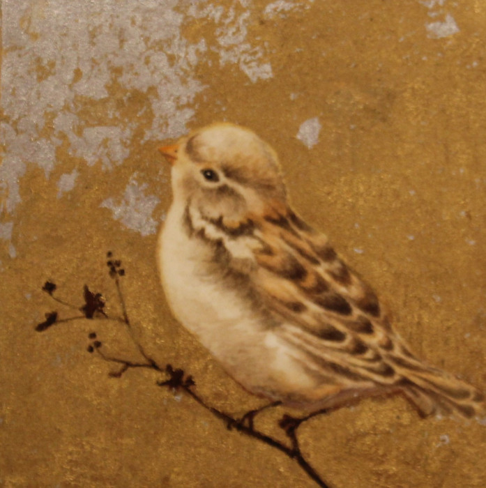 Paula Karen Dewell, "Gold and Silver", Acrylic, $125