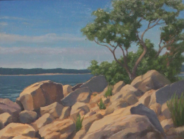 Neil Scollan, "At Bluff Point", Oil, $500