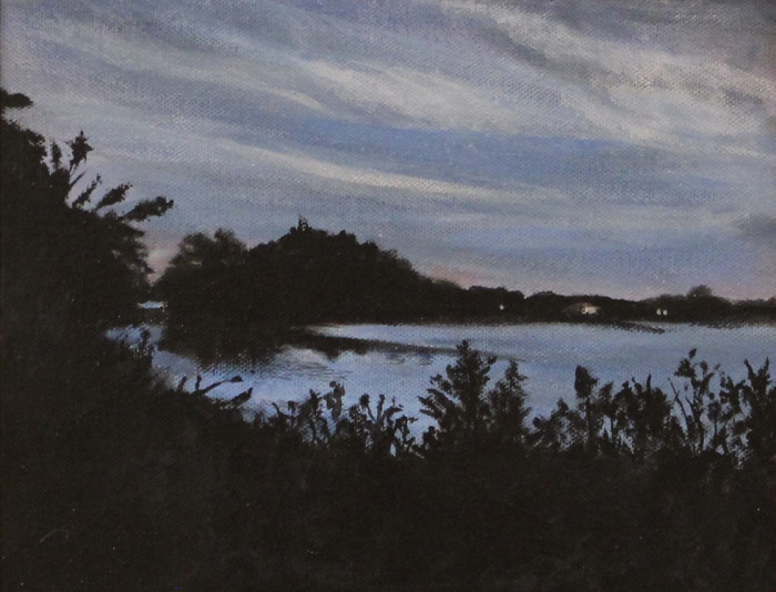 Lois Lawrence, "The Cove Sleeps", Oil, $345