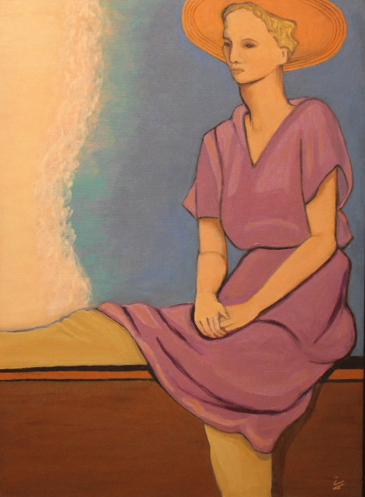 Jill Abele Butcher, "Overlooking the Beach Below", Acrylic, $2,000