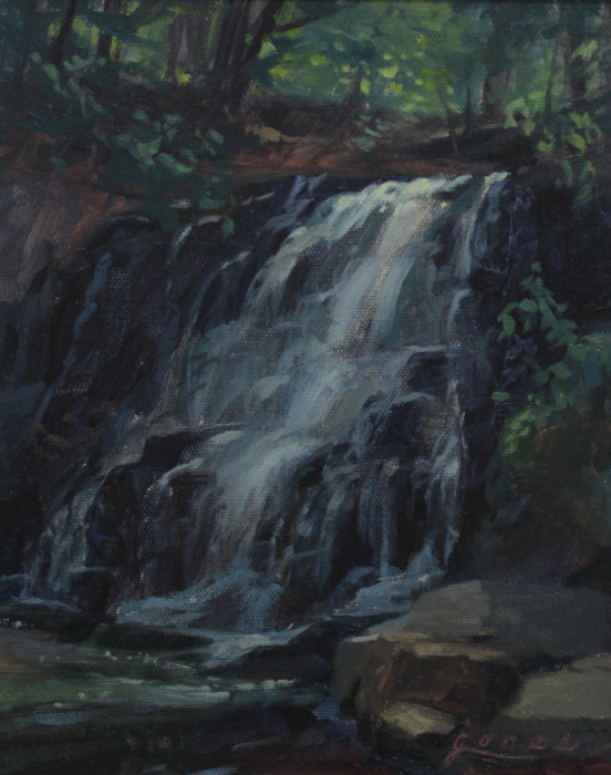 Jacqueline Jones, "Wadsworth Falls Morning", Oil, $1,250