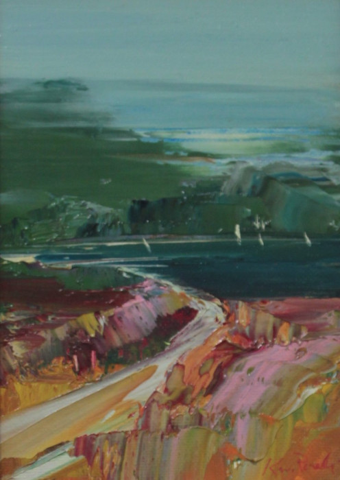 Karen Ponelli, "Colorful Cliffs", Oil, $165