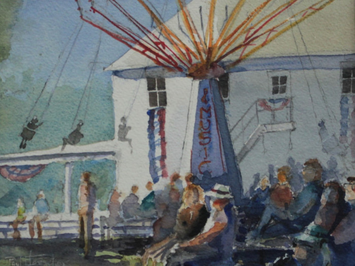 Paul Loescher, "Haddam Neck Fair", Watercolor, $275