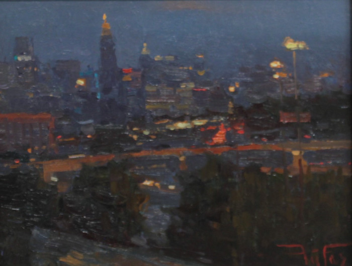 Zufar  Bikbov, "Lights of the Big City", Oil, $850