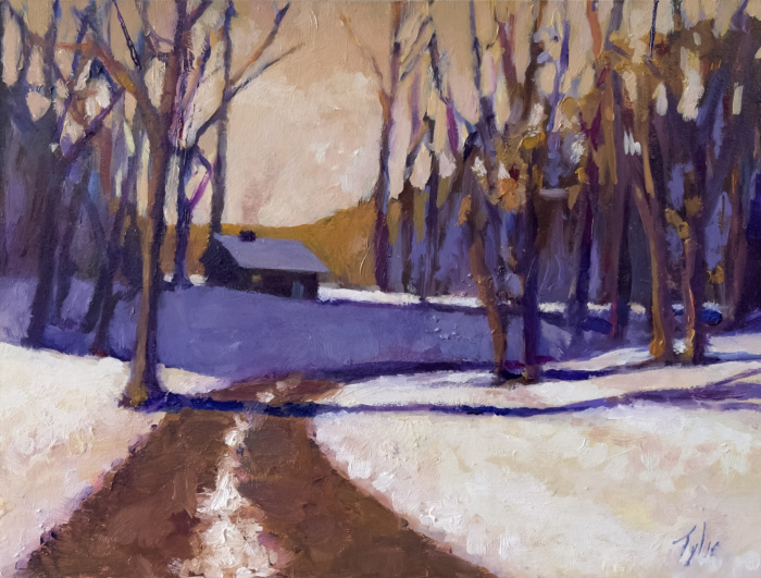 Bryan R. Tyler, "Path In Winter", Oil, $750