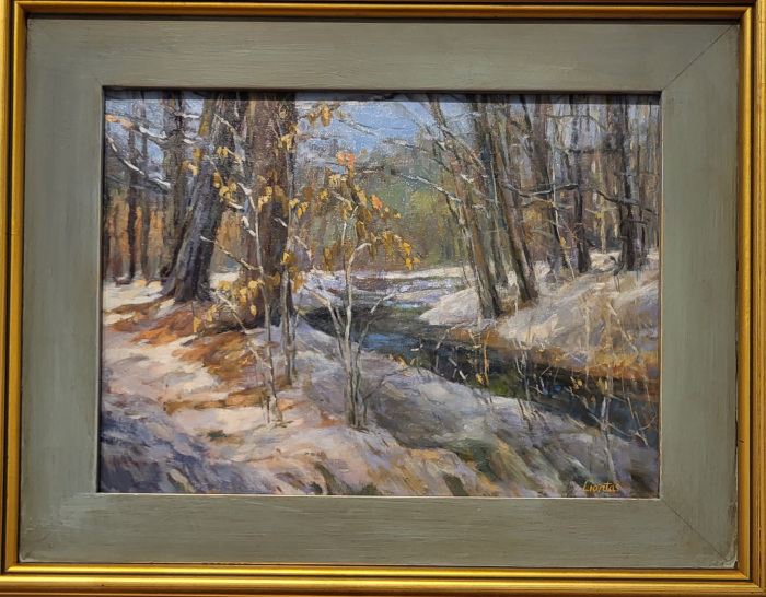 Cathy Liontas, "Winter's Thaw", Oil, $425