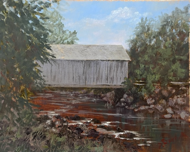 Dianne Gorrick, "Comstock Bridge, Salmon River", Oil, $350