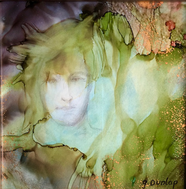 Gina Dunlap, "The Green Man III", Mixed Media, $300
