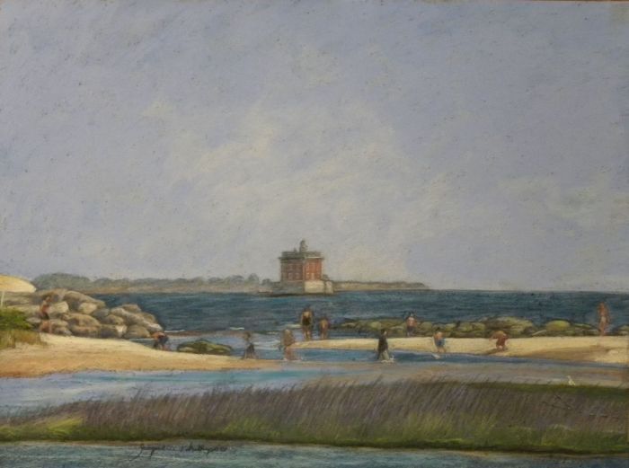 Jacqueline Phillips, "Ledge Light", Pastel, $600