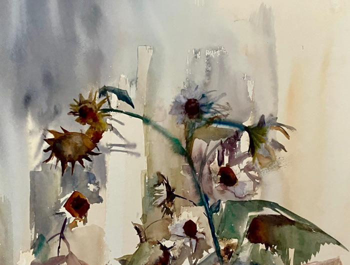 Lisa Miceli, "A Flower's View", Watercolor, $450