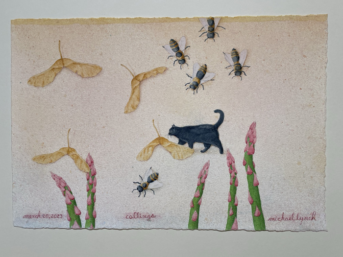 Michael Lynch, "Callings", Watercolor, $500