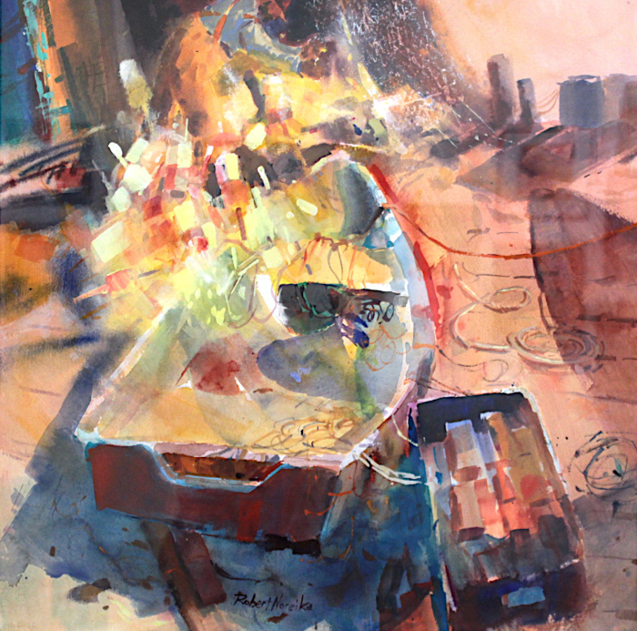 Robert Noreika, "Bouys Dock", Acrylic, $3,000