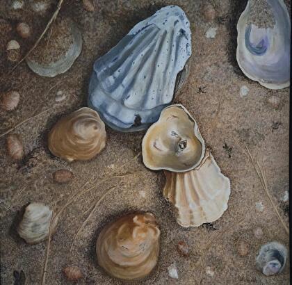 Edith Reynolds, "On the Walk", Oil, $1,500