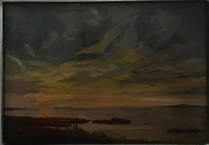 Pamela J. Danneman, "Sunset at the Marsh", Oil, $350