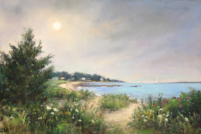 Beverly A. Schirmeier, "Path to the Sound", Pastel, $925