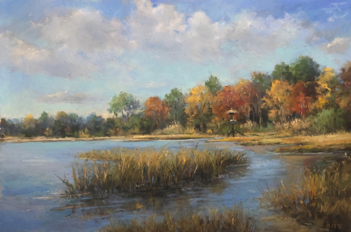 Beverly A. Schirmeier, "Catching the Glow", Pastel, $825