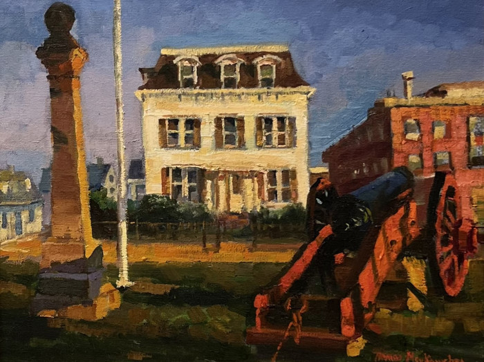 Thomas Moukawsher, "Cannon Square, Stonington", Oil, $625