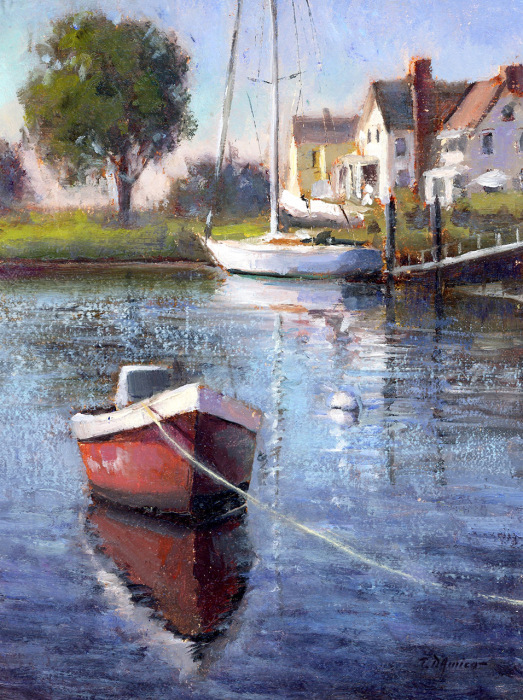 Tony D'Amico, "The Oyster Boat, "Aww Shucks"", Oil, $750