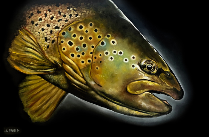 Jacqueline Stella, "Golden Brown", Oil, $4,950