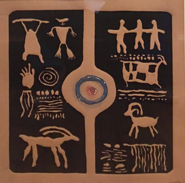 DunnCarol Dunn, The Hunt,lino cut