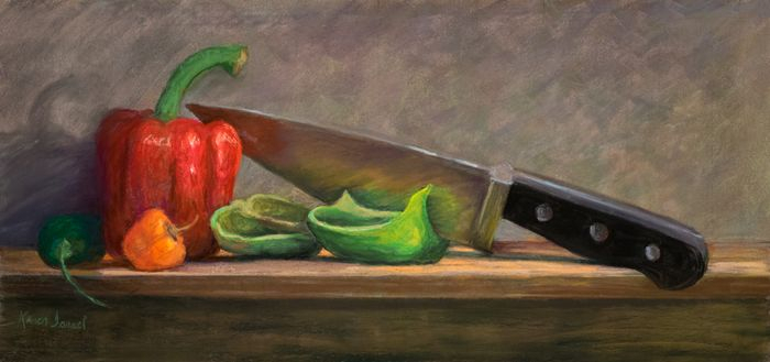 IsraelKaren Israel, A Delicate Balance,pastel,9x18