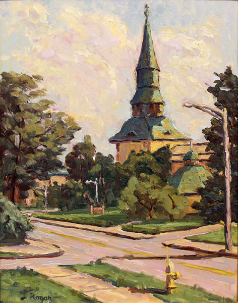 Rogan Michael church with Billowing Clouds