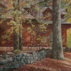 Sharon Bahosh, "Lancaster Carriage House", Oils, gallery wrapped canvas, 20x20, $2,500