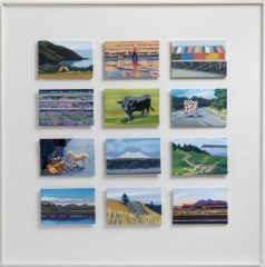 Laura Barr, "Here and There' Panel 1", oil on canvas, 28.5x28.5, $6,000