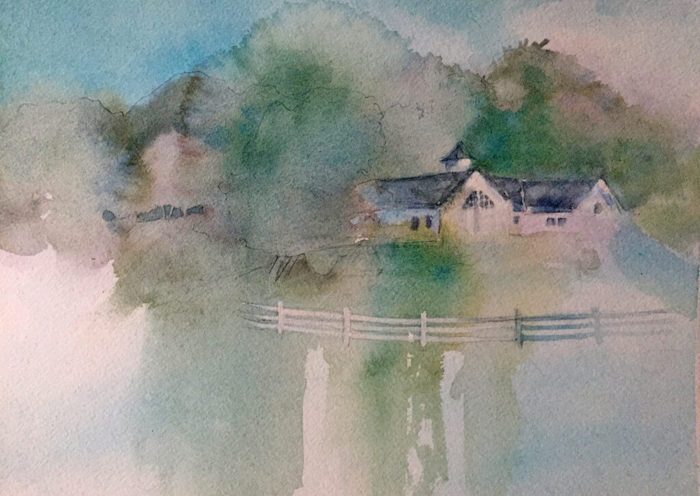 Kay Brigante, "House on the Hill", watercolor, , $300