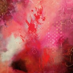 Diane Brown, "Love Is In the Air", Oil & Cold Wax, 13x13, $250