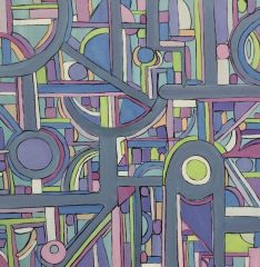 Pamela Carlson, "Convergence", Acrylic, 24x24, $500