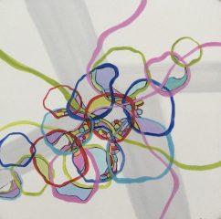Pamela Carlson, "World on a String I", Acrylic, 24X24, $500