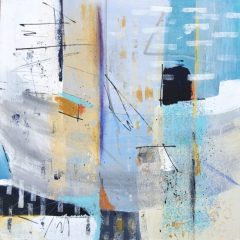 Anne Coffey, "It's Now or Never", mixed media, 14x14, $350