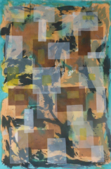 Rosemary Cotnoir, "Controlled Chaos", acrylic, 54x32, $3,500