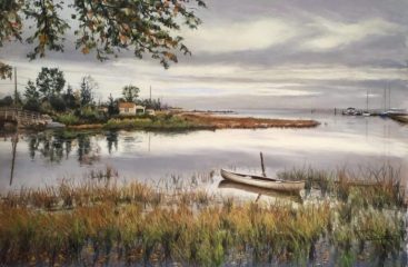 Robert Dietz, "Quite Sunday Morning", Pastel, 29x21, $950
