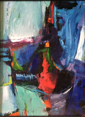 J. R. Dill, "Interior with Red", Oil, 25x19, $1,000