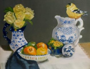Carol Frieswick, "Waiting for Spring", oil, 9x12, $225