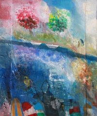Sunil Howlader, "White Boat Journey", Mixed, 35x29, $3,500