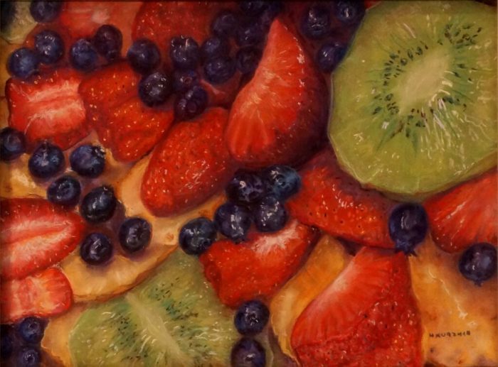 Henie Kurzman, "Nancy's Fruit", Pastel, 8.5x11.5, $500