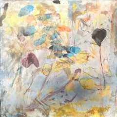 Catherine Mansell, "Spring Fling", Mixed Media, Encaustic, 12x12, $350