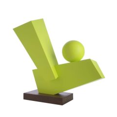 Robert Meyer, "Intersecting Forms w/Sphere no.4", Powder Coated Steel, Aluminum, 25x25x12, $6,500