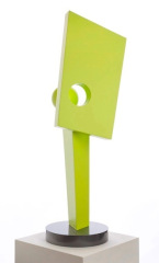 Robert Meyer, "Intersecting Forms w/Sphere no.6", Powder Coated Steel, Aluminum, 38x14x12, $6,500