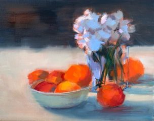 Andi Pepper, "Still Life #1", Oil, 15x18, $400