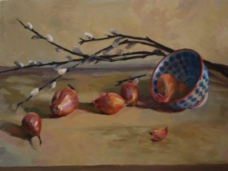 Patrice Petricone, "Shallots", Oil, 12x16, $800