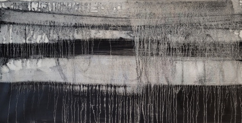 Dennis Sirrine, "Threads", oil/canvas, 18x36, $2,500