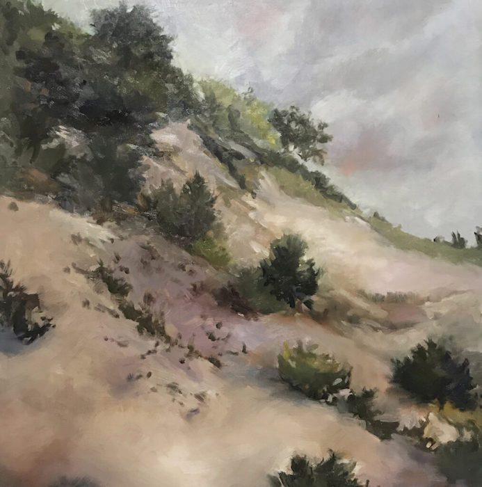 Lorraine Skelskey Chapin, "Provincetown Dunes III", oil, 26x26, $1,500