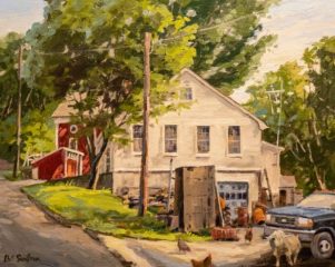 Bill Sonstrom, "Barnyard", Oil, 16x20, $950